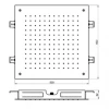 SB Square regendouche inbouw 500x500mm Geborsteld Messing PVD