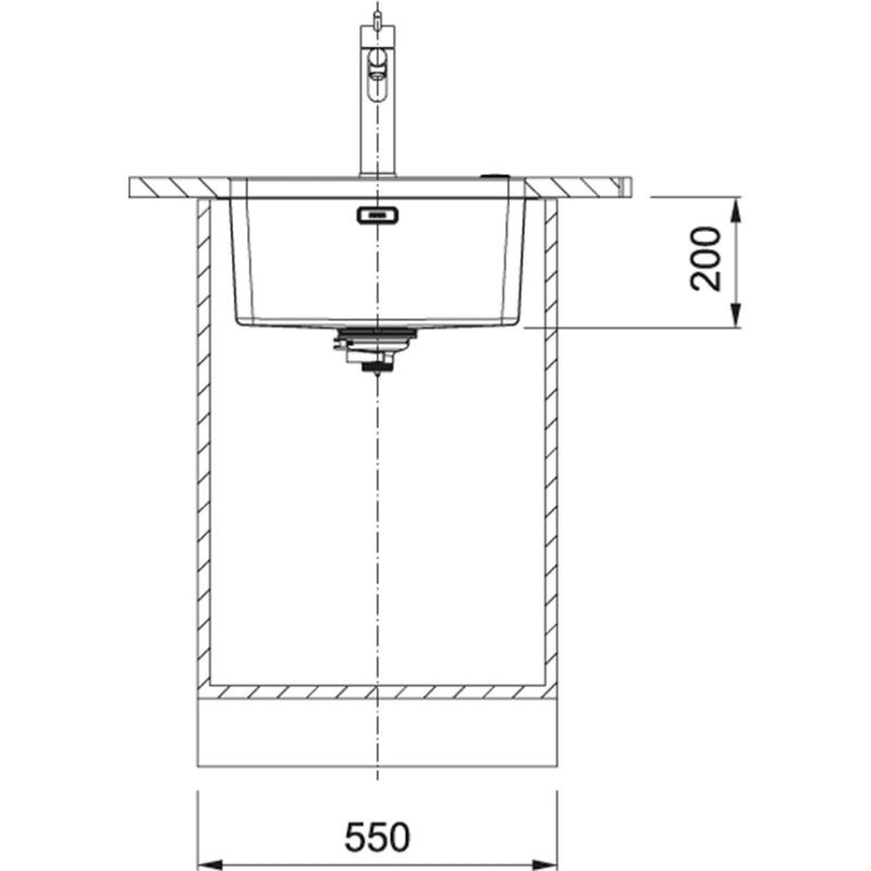 Franke Mythos MYX 110.45 évier en inox 45x40cm sous plan 122.0626.396