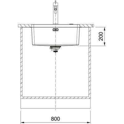 Franke Mythos MYX 110.55 évier en inox 55x40cm sous plan 122.0626.398