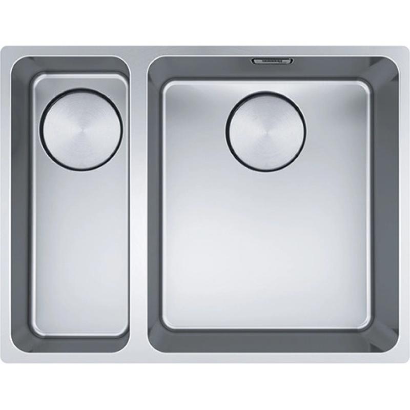 Franke Mythos MYX 160.34.16 BR évier 1 et demi en inox sous plan 16+34cm 122.0626.411