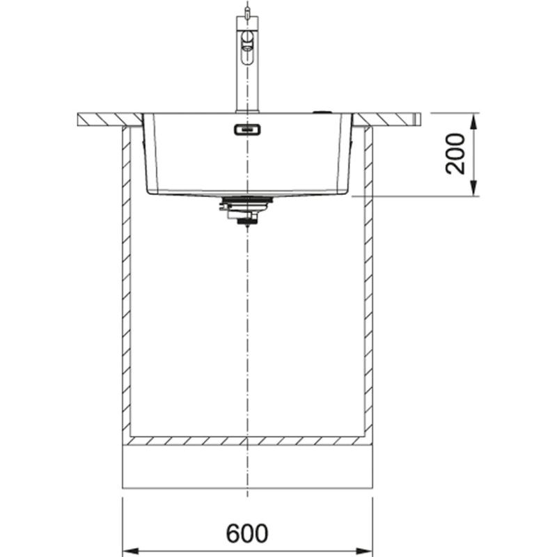 Franke Mythos MYX 210.50 évier en inox 50x40cm pour montage à fleur de plan de travail 127.0626.415