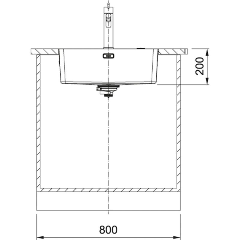Franke Mythos MYX 210.55 évier en inox 55x40cm pour montage à fleur de plan de travail 127.0626.418