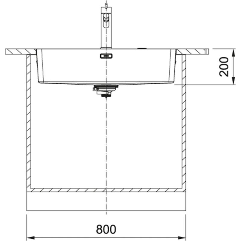 Franke Mythos MYX 210.70 évier en inox 70x40cm pour montage à fleur de plan de travail 127.0626.420