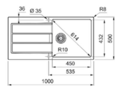 Franke Sirius 2 S2D 611 évier en plastique avec égouttoir blanc en saillie 100x50 143.0634.551