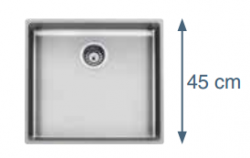 Foster L45 Spécial Évier Inox de 45 cm de long 50 x 45 cm Sous-Plan 1208953724