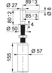 Franke Atlas or Distributeur de savon encastrable pvd or 112.0717.105