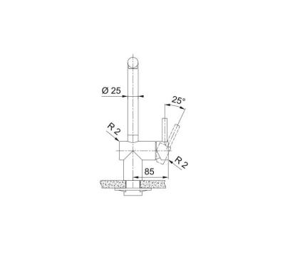 Franke Robinet de cuisine Atlas Neo avec bec extensible pvd gun metal 115.0628.210