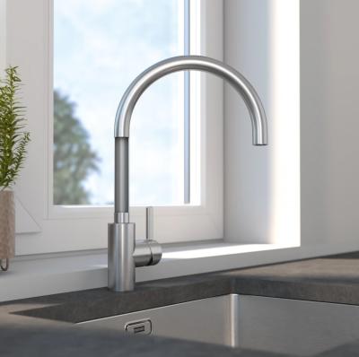 Franke Robinet de cuisine Eos Neo bec pivotant entièrement en inox 115.0590.044