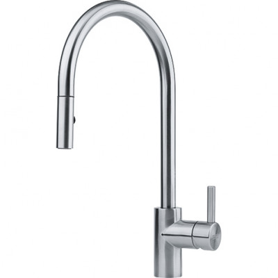 Franke Robinet de cuisine Eos Neo avec bec extractible tête de pulvérisation entièrement en inox 115.0590.045