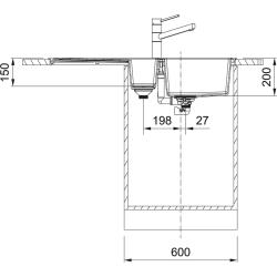 Franke Sirius 2 S2D 651 résine 1,5 évier un bac et demi avec égouttoir blanc pour montage en surface 100x50 143.0634.555