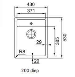 Franke Sirius 2 S2D 610.40 résine blanc évier 43x53cm montage en surface avec trou pour robinet Blanc 114.0568.054