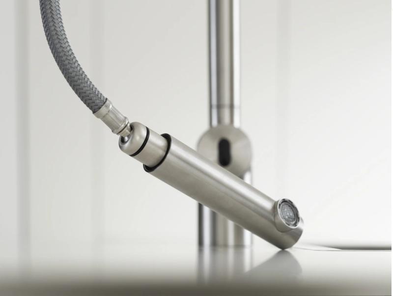 Franke Capteur en inox brossé Robinet de cuisine Atlas Neo avec bec extractible en inox 115.0625.523