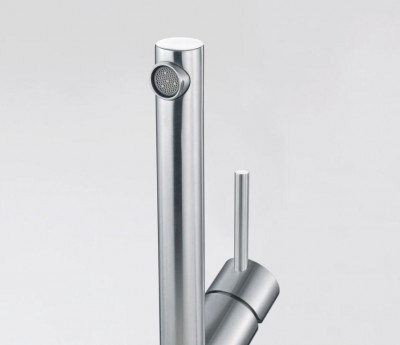 Franke Orbit robinet de cuisine bas en inox massif avec bec pivotant en inox 115.0569.290