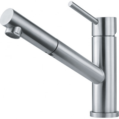 Franke Orbit robinet de cuisine bas en inox massif avec bec extractible en inox 115.0569.461