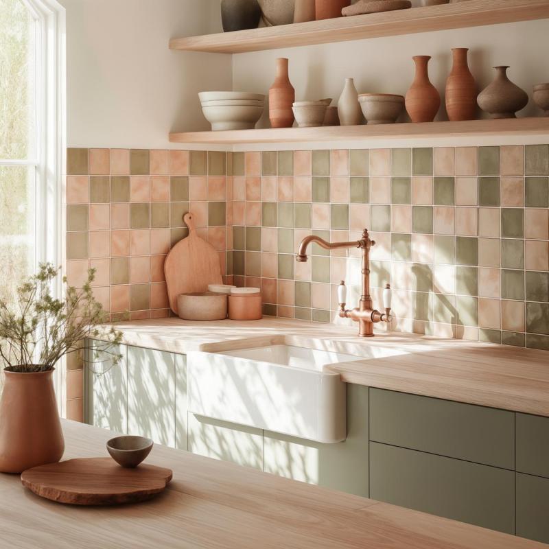 PB Robinet de cuisine de campagne classique nostalgique Cuivre avec poignées blanches 1208953914