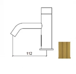 Waterevolution Flow mitigeur de lavabo électronique infrarouge à pile Laiton brossé T110ELE