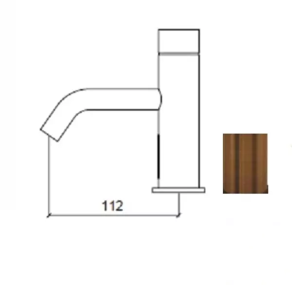 Waterevolution Flow Robinet électronique de lavabo avec senseur infrarouge fonctionnant à baterie Cuivre T110ECPE