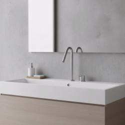 Waterevolution Flow Robinet de lavabo 2 trous en inox avec bec haut V 227mm T1122VIE