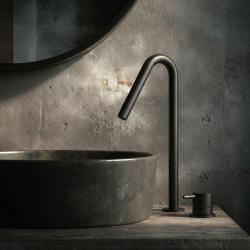 Waterevolution Flow robinet de lavabo 2 trous noir avec bec haut V 227mm T1122VPR