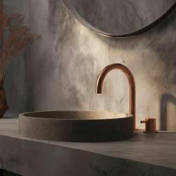 Waterevolution Flow Robinet lavabo 2 trous PVD cuivre brossé T1121UCPE