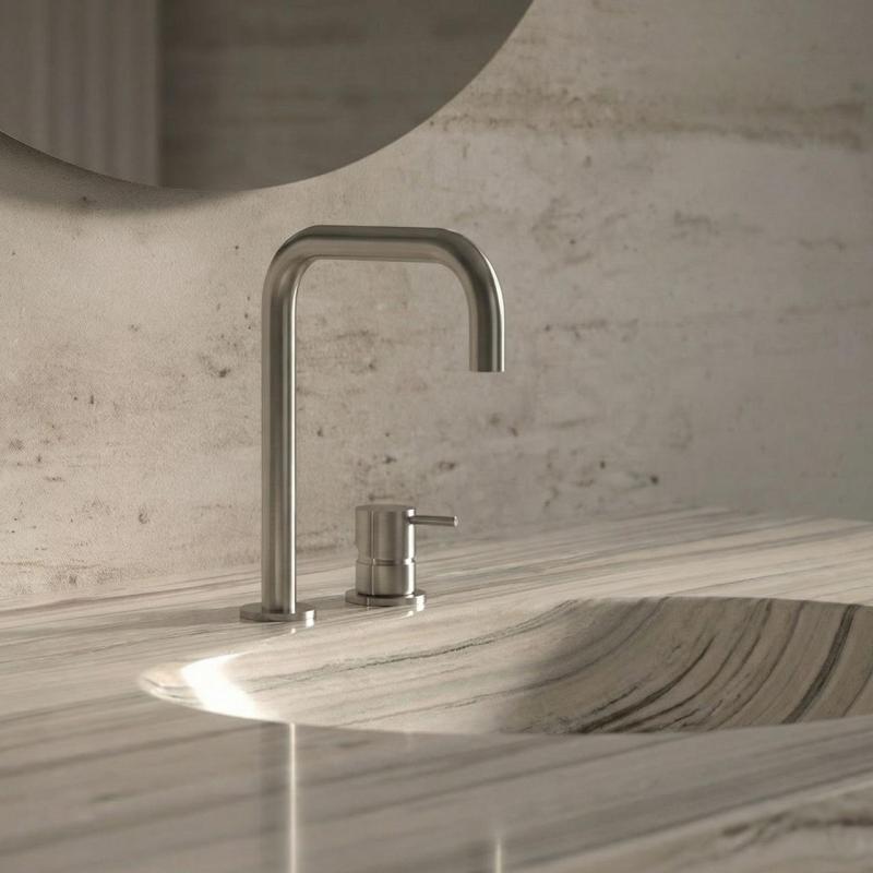 Waterevolution Flow Robinet de lavabo 2 trous inox T112HIE