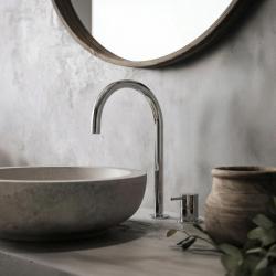 Waterevolution Flow robinet de lavabo 2 trous chromé avec bec bas U 213mm T1122U01