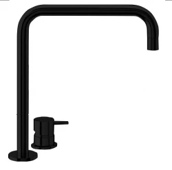 Waterevolution Flow Robinet de lavabo 2 trous bec haut 222 noir mat T122HPR