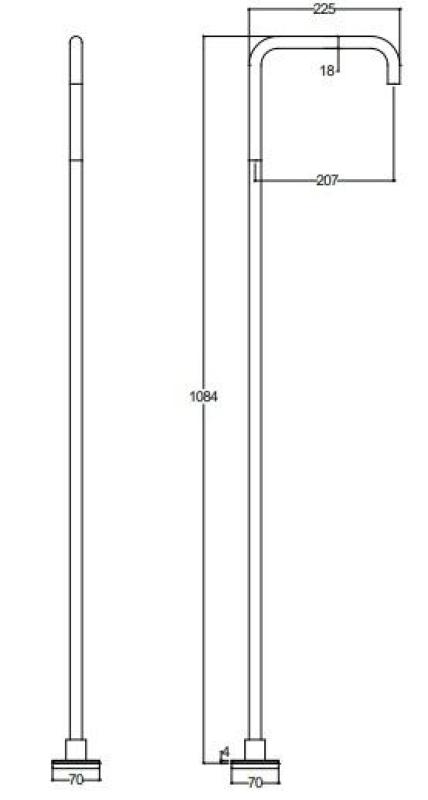 Waterevolution Flow Robinet de lavabo indépendant Bec PVD cuivre brossé T1.676.CP.E