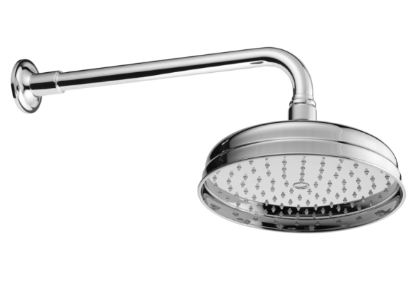 PB nostalgische Douche de tête 20cm avec anti-calcaire et bras de douche Chromé