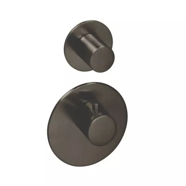 SB 316 AESTHETICS Mitigeur thermostatique Rond encastré avec 1 sortie/ robinet d'arrêt PVD brossé Gun metal 1208954896