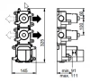 SB 316 AESTHETICS Round Inbouw thermostaatkraan met 2 uitgangen / 2 x stopkraan volledig RVS 1208954919