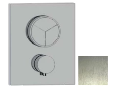 SB Push Square mitigeur thermostatique encastré avec inverseur 3 voies et régulateur de débit inox 1208955133