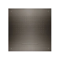 SB Square 316 douche pluie encastrée avec cascade 50x50cm gris plomb PVD tête de douche plafond 1208955320