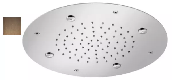 SB Round Douche effet pluie avec brumisation encastrée en PVD cuivré 1208955795