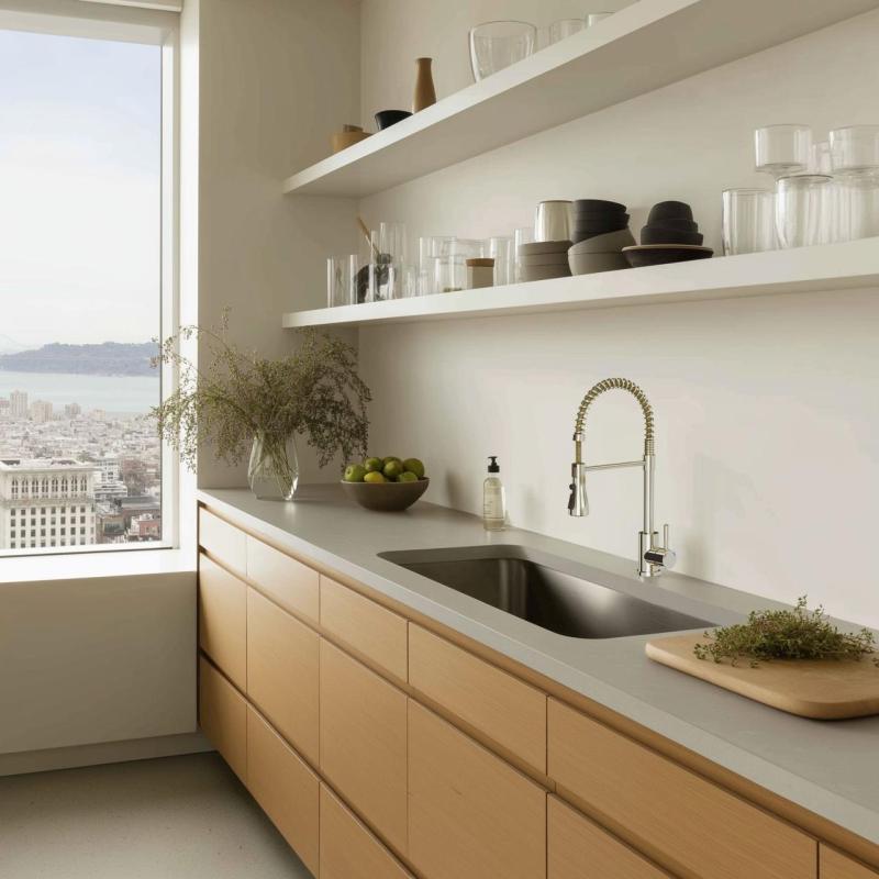 Quadri Derby mitigeur de cuisine avec bec flexible et douchette avec 2 types de jets en inox 1208955916