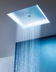 SB Rainbow Douche de pluie encastrée au plafond avec éclairage chromothérapeutique entièrement en acier inoxydable 1208956230