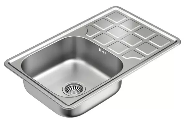 Aquadesign Évier de Base en Inox avec égouttoir réversible 78x48cm à poser 1208956286