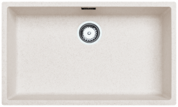 Grand évier crème sable 70x40cm sous plan, à fleur de plan ou en surface avec bouchon en acier inoxydable 1208956404