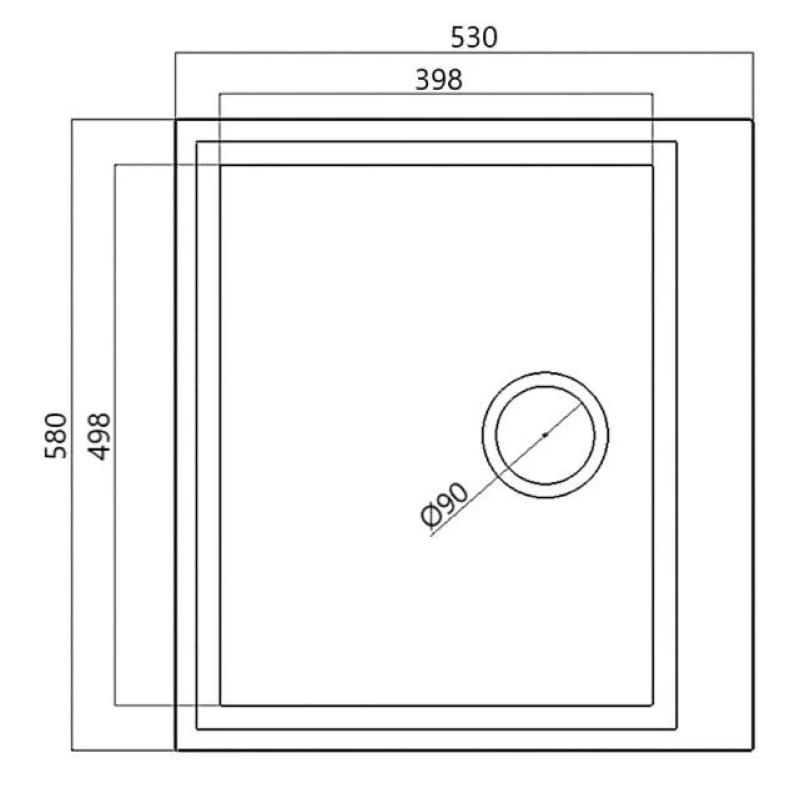 Évier noir à encastrer 58 x 53 cm avec trou pour robinet et bouchon en acier inoxydable 1208956732
