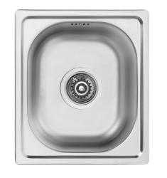 Ausmann Basic petit évier à montage en surface en acier inoxydable 33x38 cm avec siphon 120895697