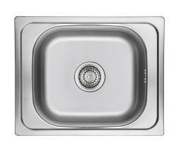 Ausmann Basic évier 50x40 cm en acier inoxydable à montage en surface avec siphon 1208956975