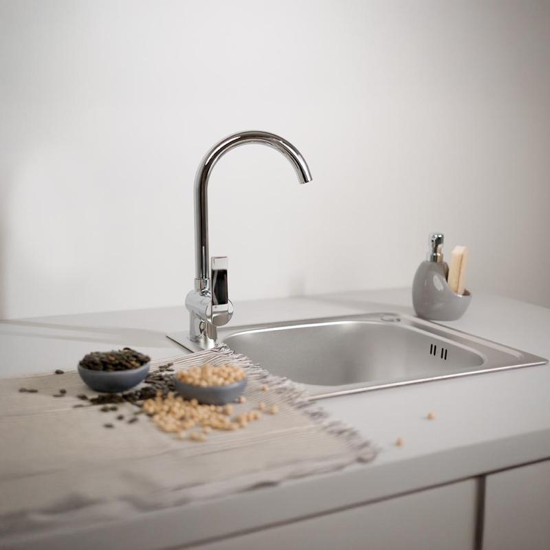 Ausmann Basic lin pattern inox évier à montage en surface 50x40 cm avec siphon 1208956977