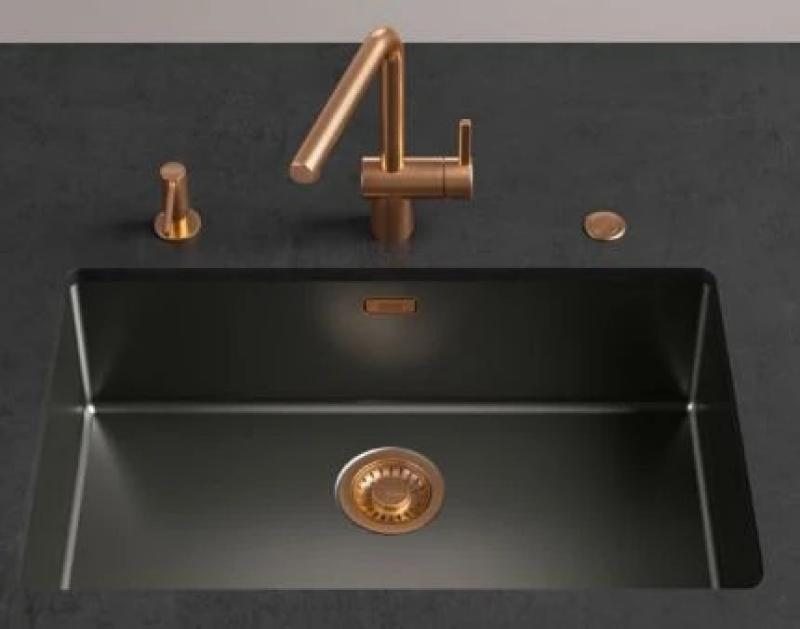 Franke Mythos masterpiece Set de bouchons de panier or avec bouton poussoir pour vidange automatique 112.0653.036