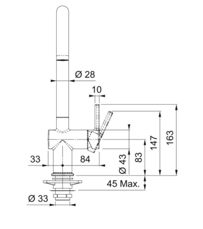 Franke Active J Robinet de cuisine chromé avec bec pivotant 115.0653.395