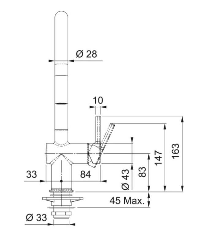 Franke Active J Robinet de cuisine chromé avec douchette extractible 115.0653.401