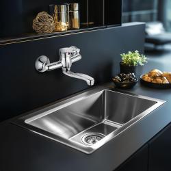 AquaTrimo Verdi mitigeur mural mitigeur cuisine mitigeur mural chrome longueur 21VD7079CM
