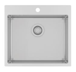 Ausmann Oder Bleu évier en acier inoxydable 55x50cm pour montage  en surface  ou à fleur de plan de travail avec surface pour robinet 1208957118