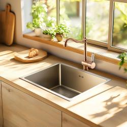 Edward Nostalgic Robinet de cuisine avec bec pivotant cuivre classique 1208957130