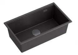 Quadri Newport évier grand et profond en granit sous plan ou en surface  anthracite 760x435 mm 1208957219