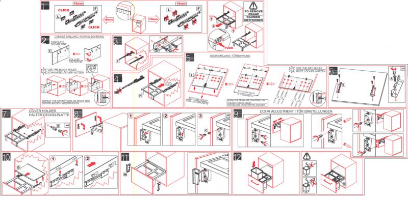 Franke Sorter Garbo 45-2 système de déchets encastrable 1 x 12 et 1 x 18 litres 121.0200.692